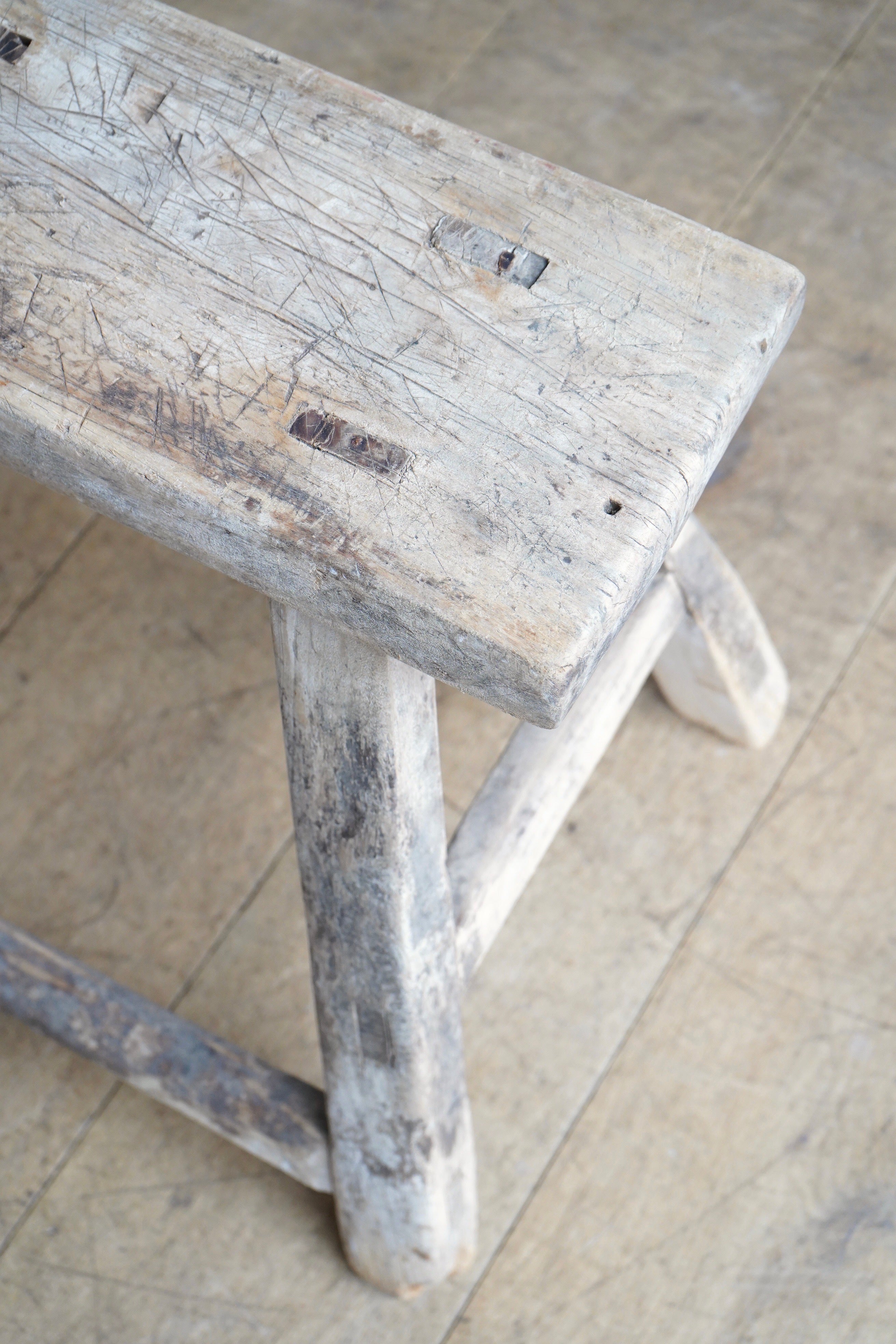 Large Elm Stool