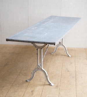 French Zinc Top Table