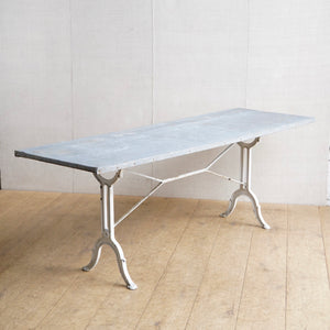 French Zinc Top Table