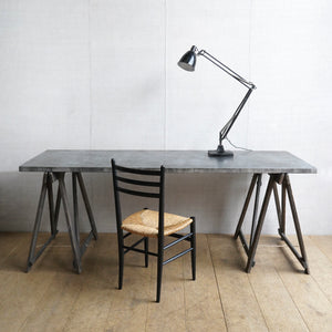 Zinc Topped Trestle Table
