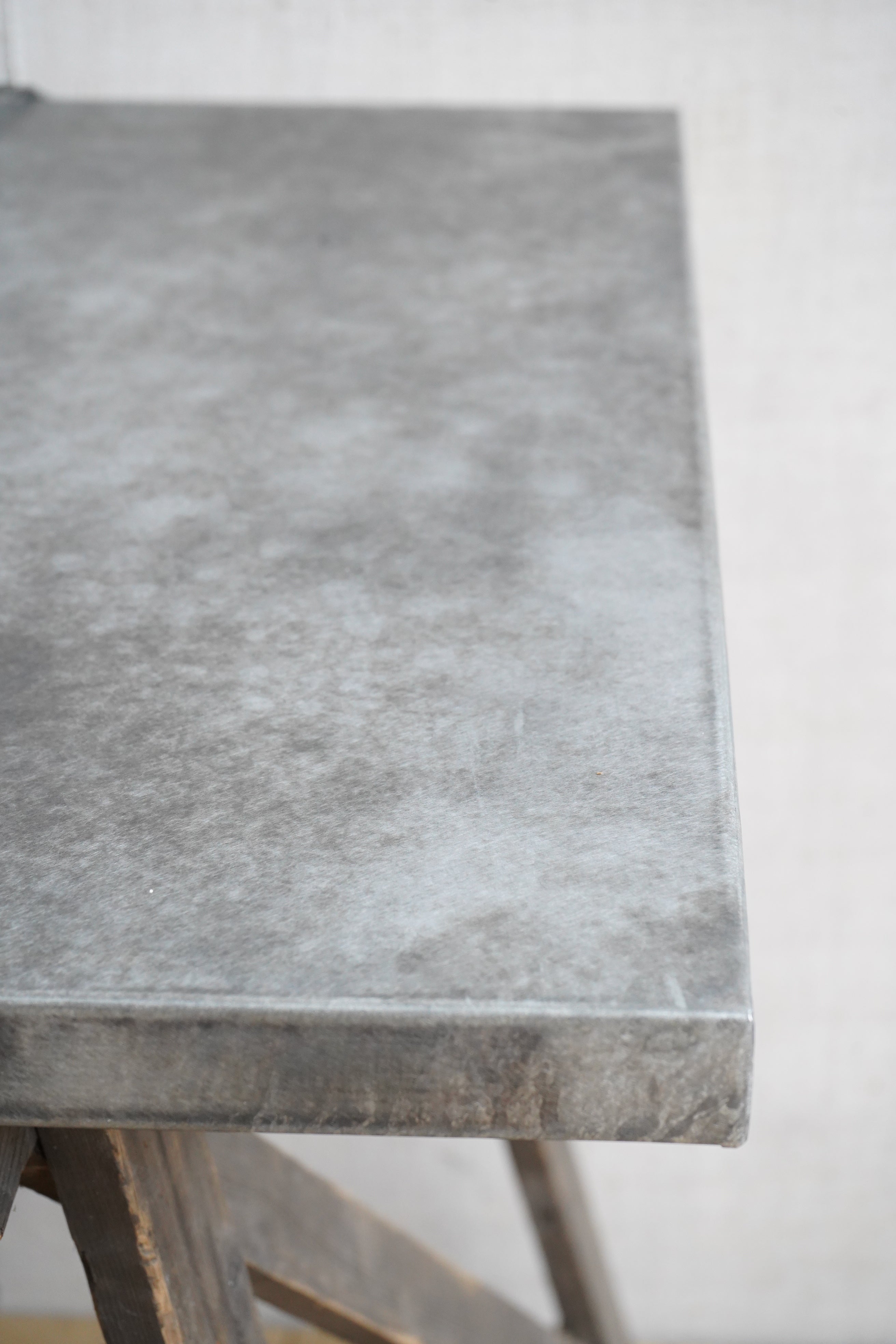 Zinc Topped Trestle Table