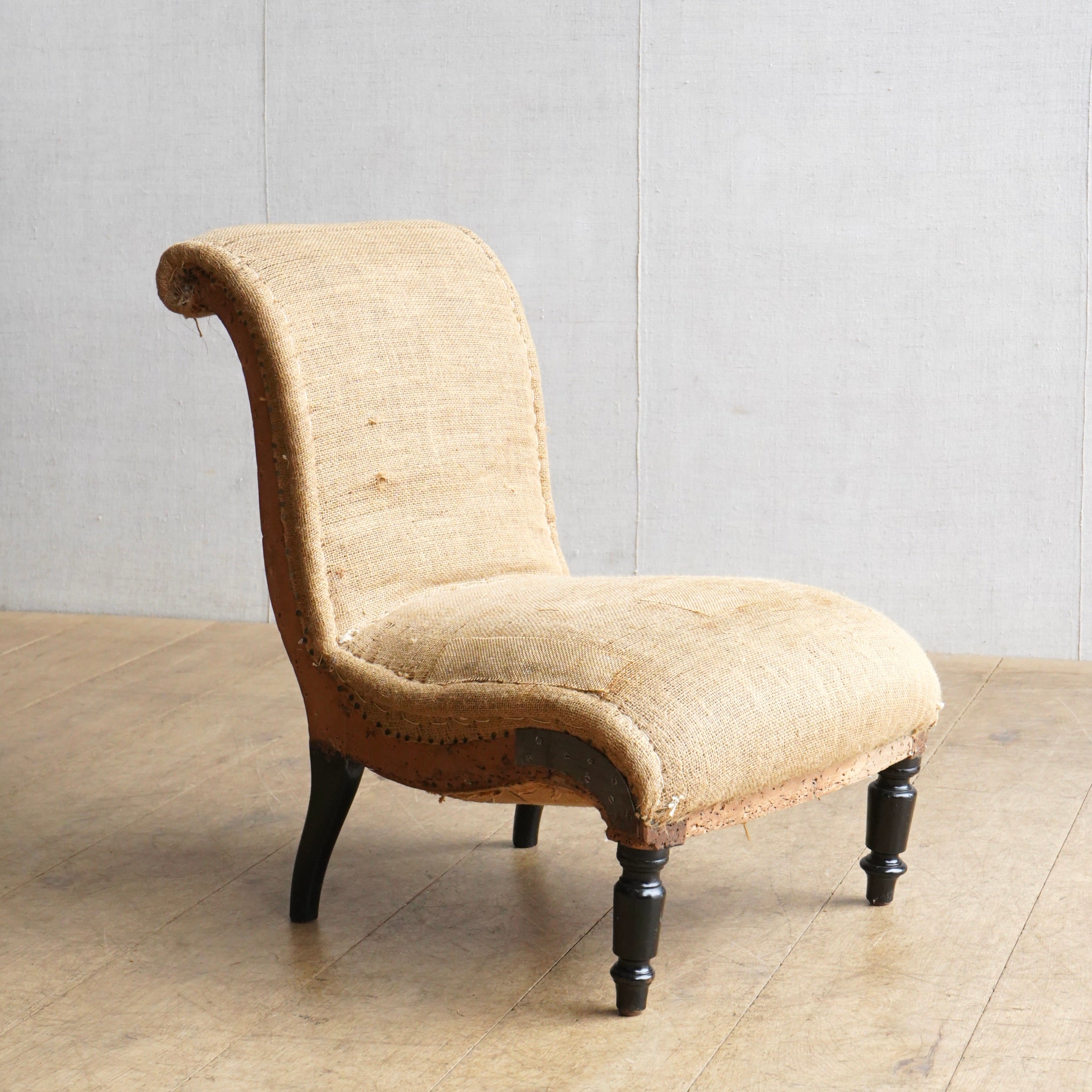 French Scroll Slipper Chair