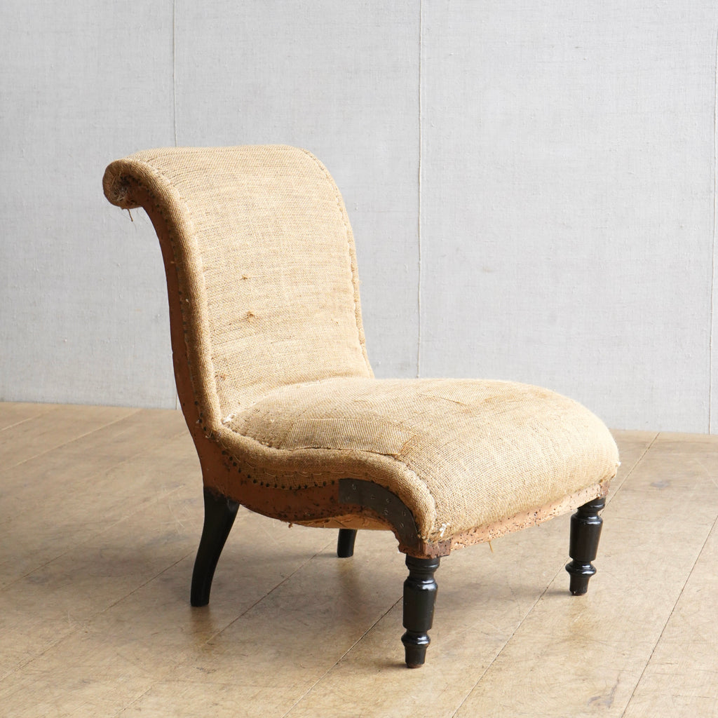 French Scroll Slipper Chair