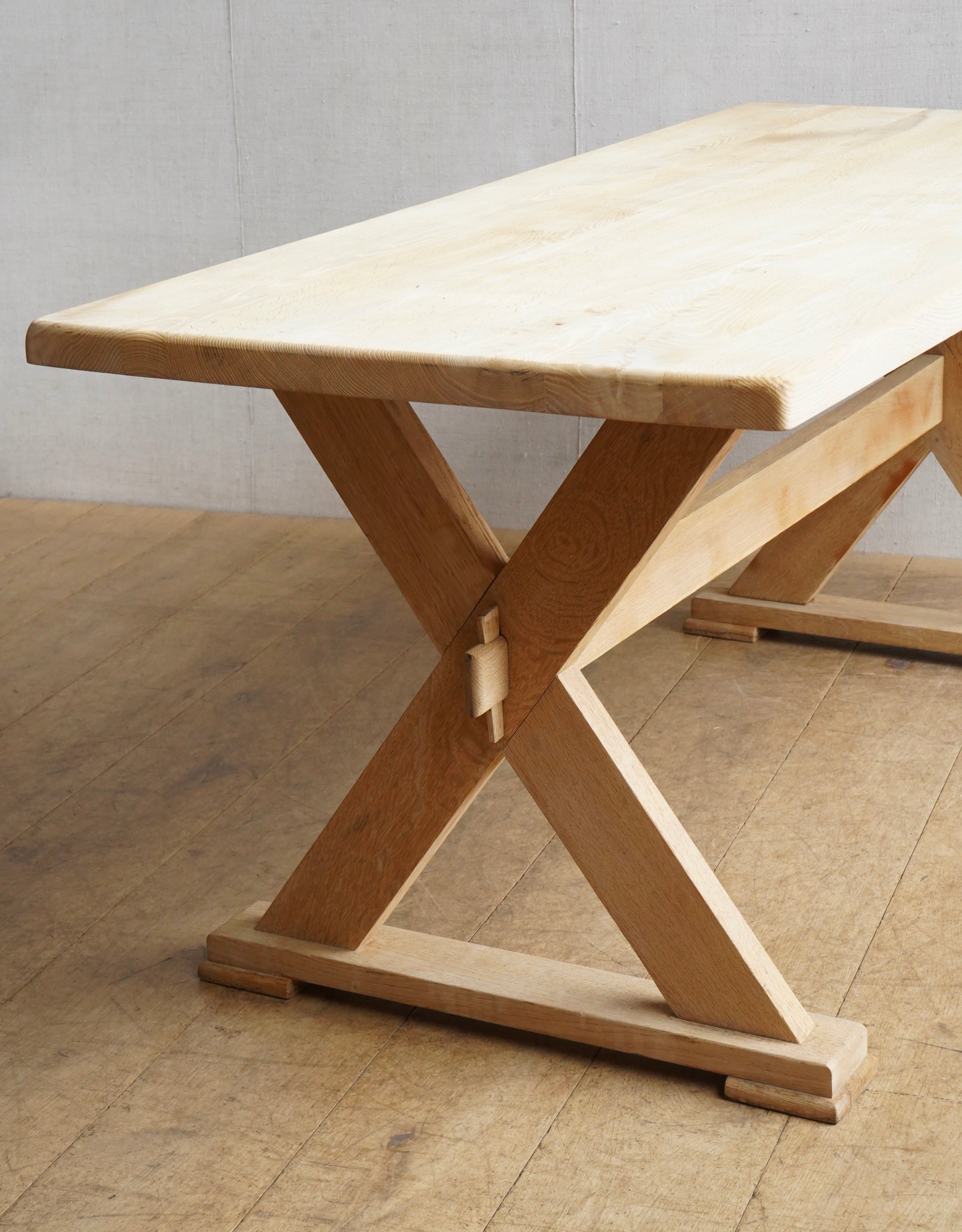 Oak Stripped Dining Table