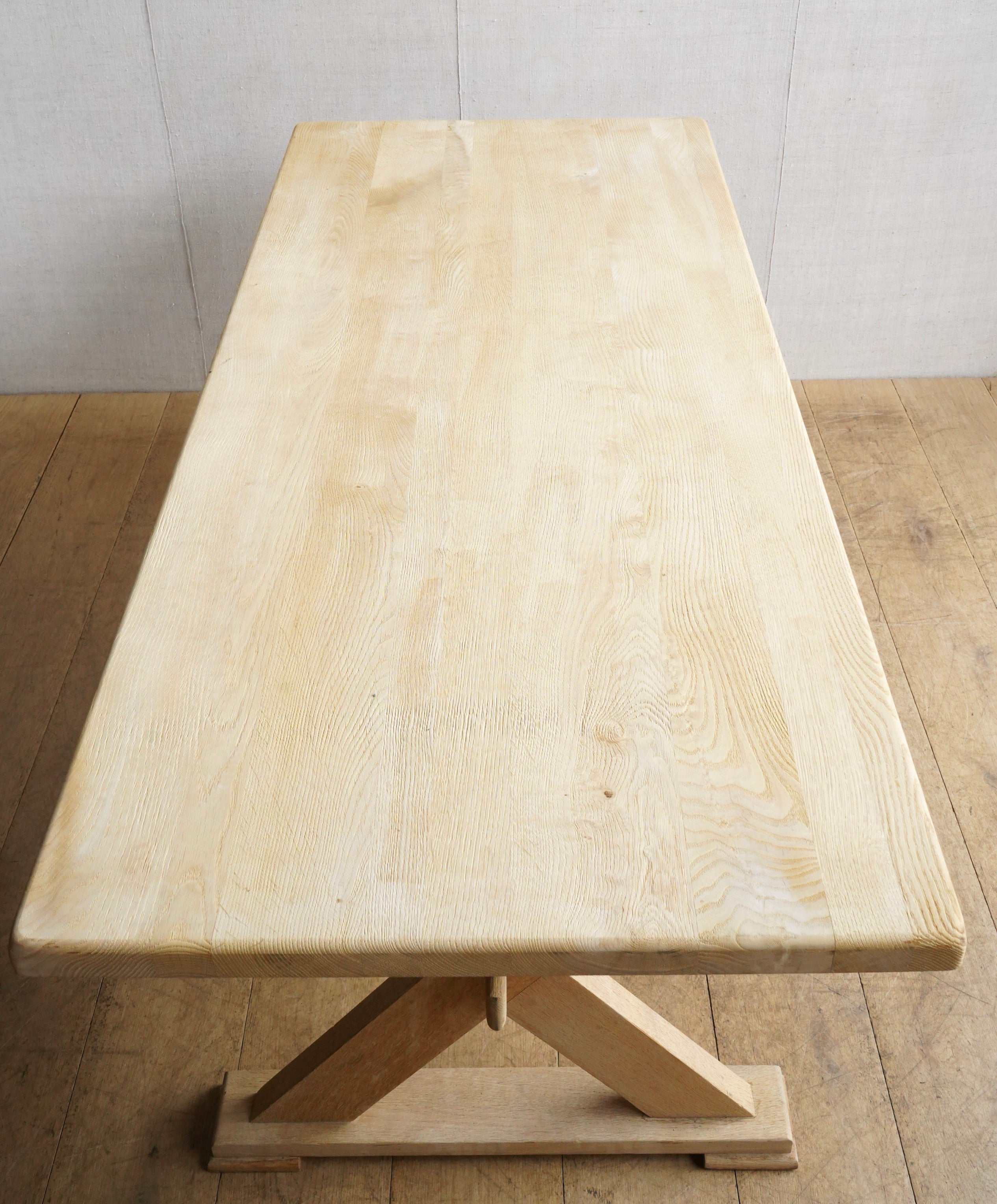 Oak Stripped Dining Table