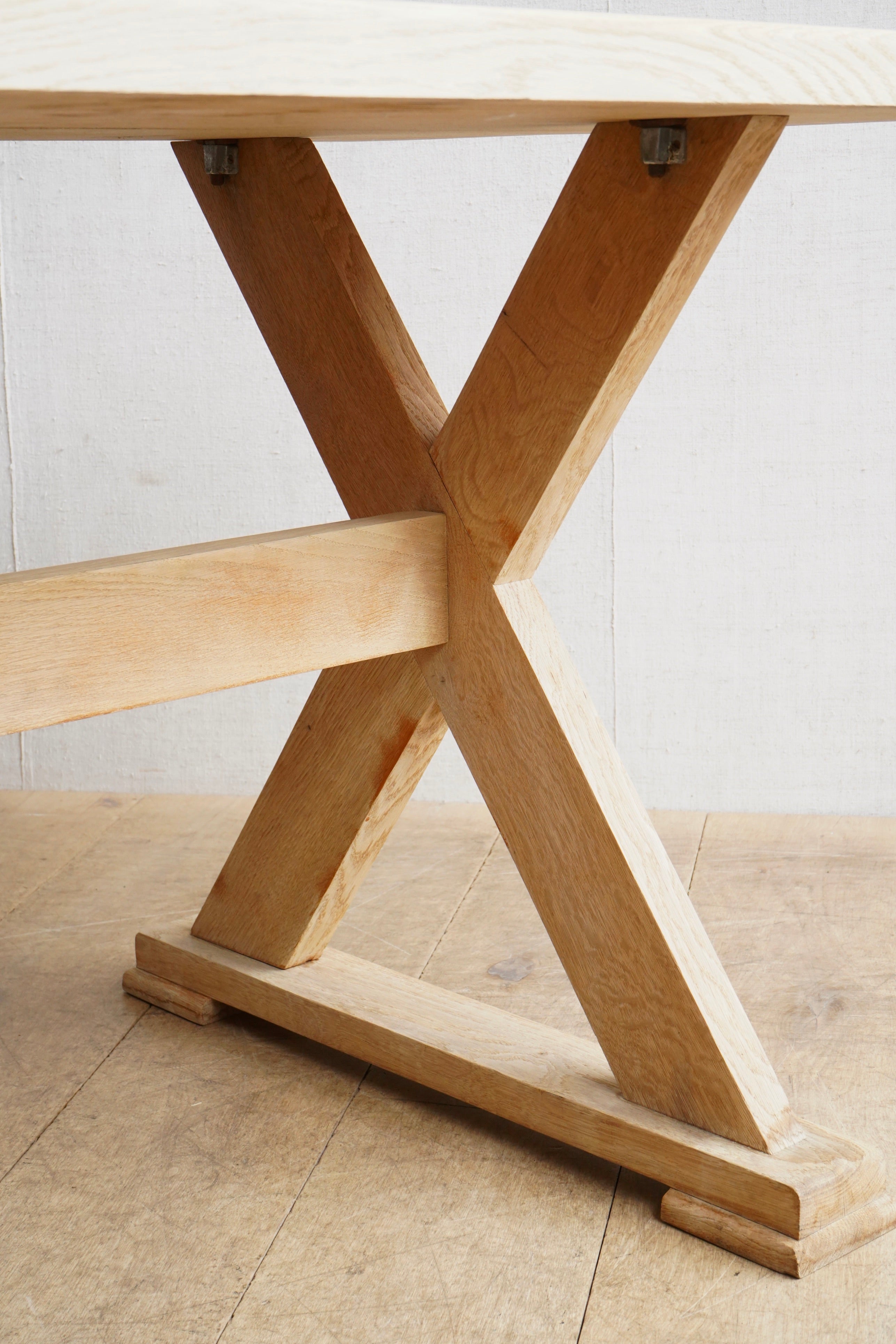 Oak Stripped Dining Table