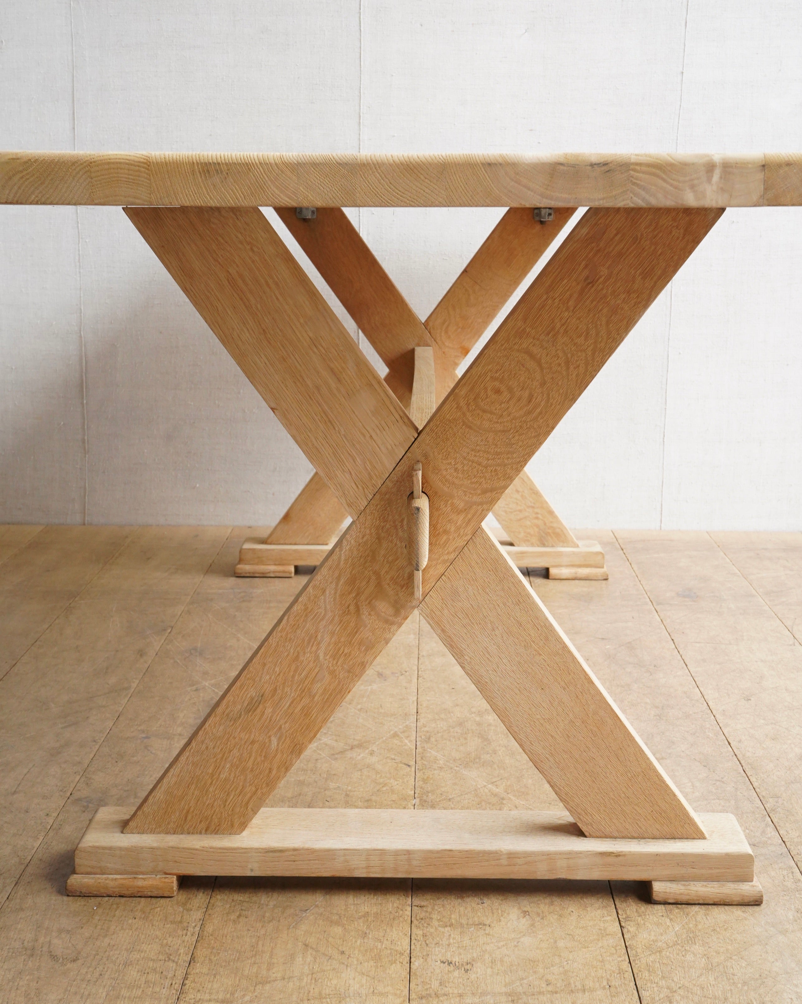 Oak Stripped Dining Table