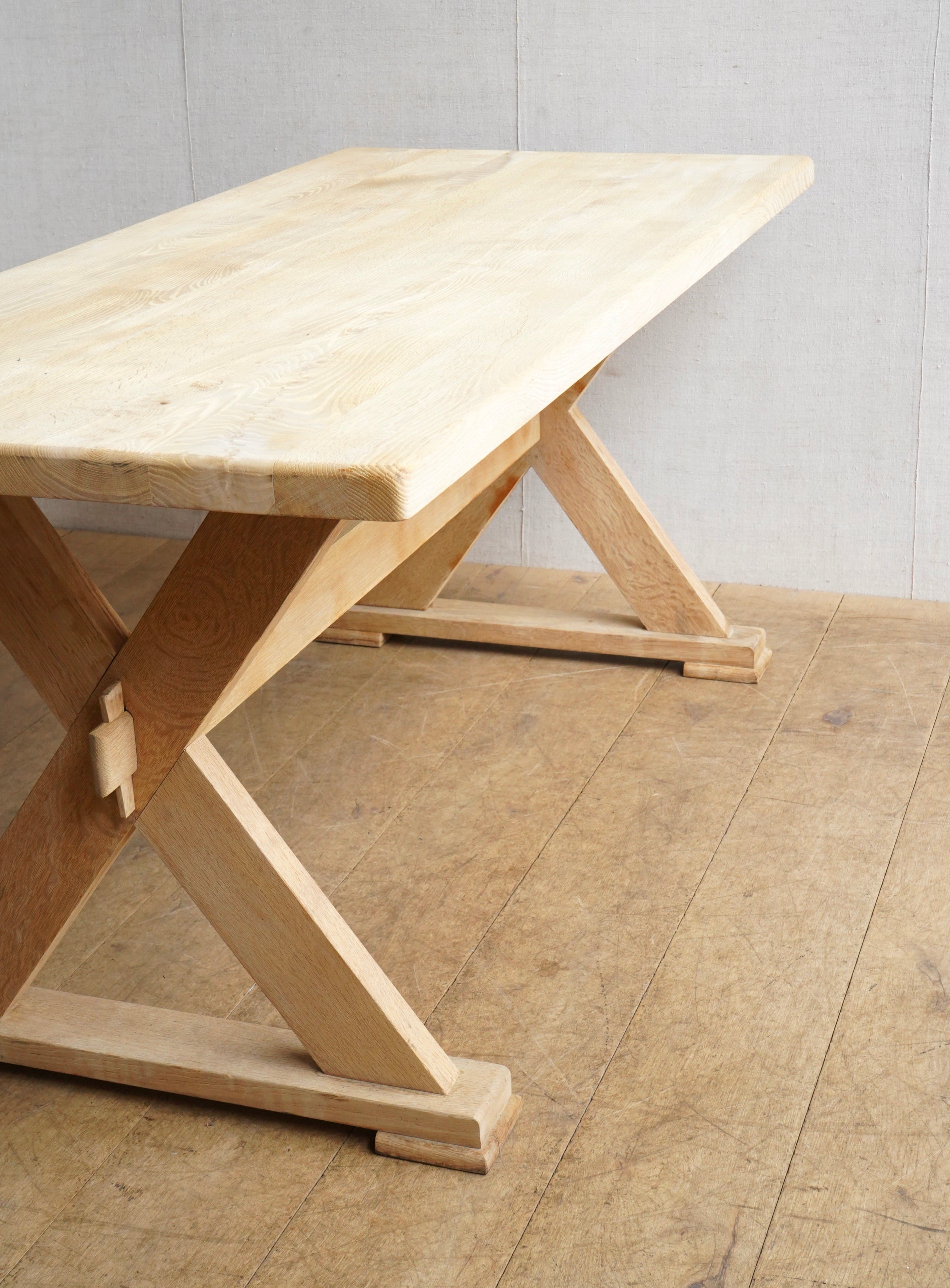 Oak Stripped Dining Table