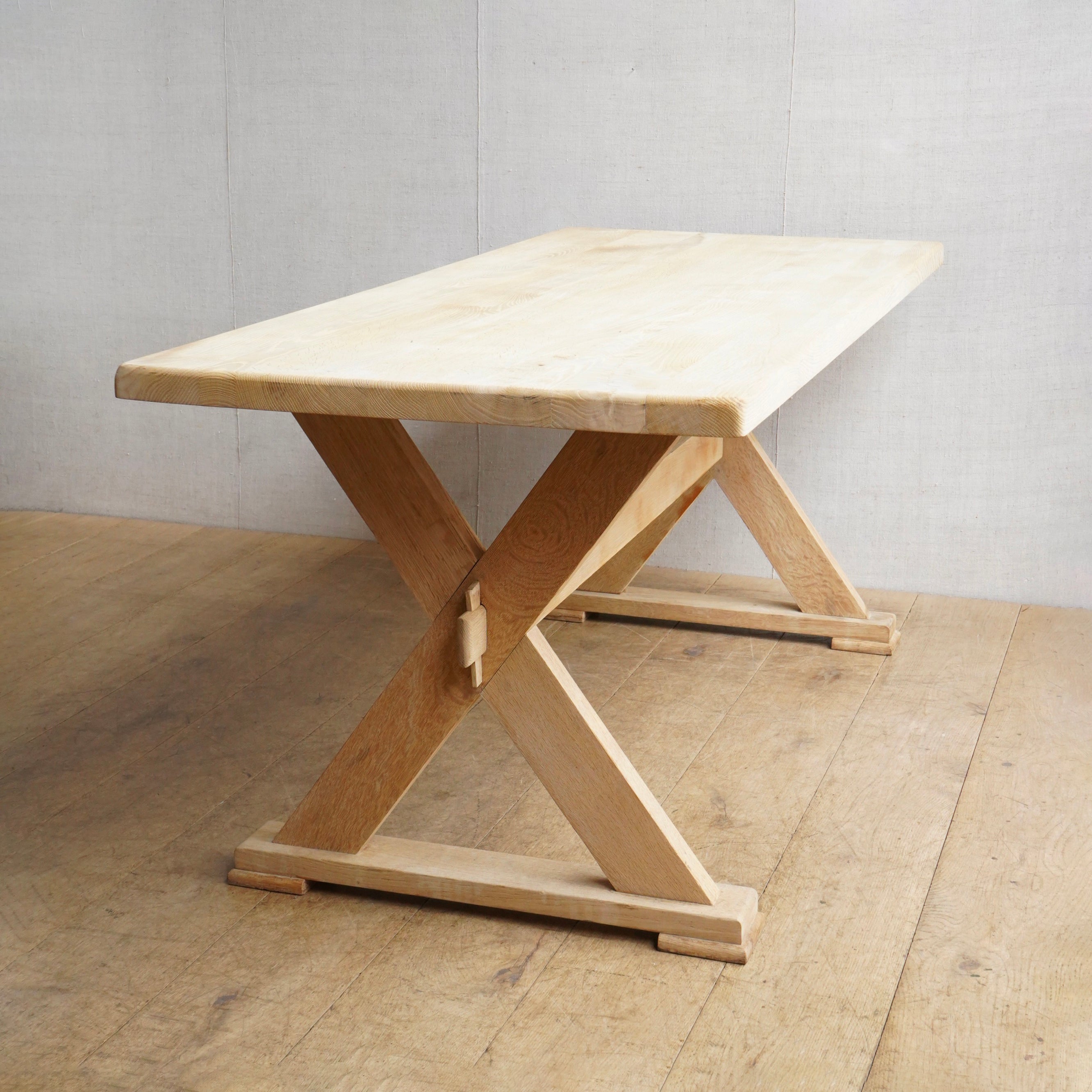 Oak Stripped Dining Table