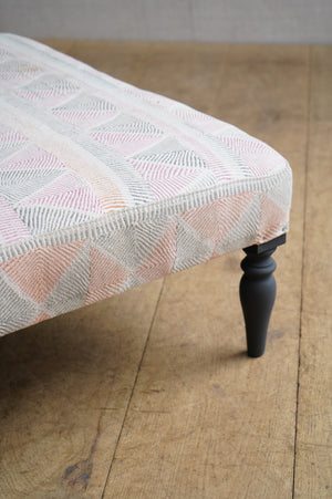 Upholstered Kantha Footstool