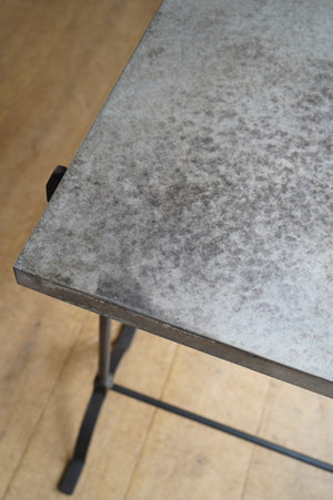 Zinc Topped Trestle Table