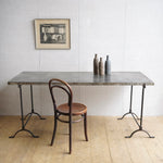 Zinc Topped Trestle Table