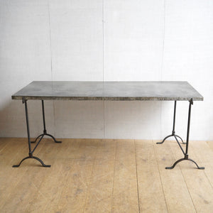 Zinc Topped Trestle Table