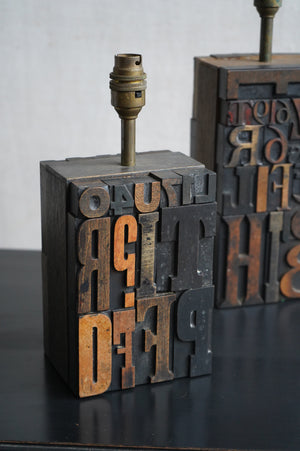 Brian Bradley Letterpress Lamps