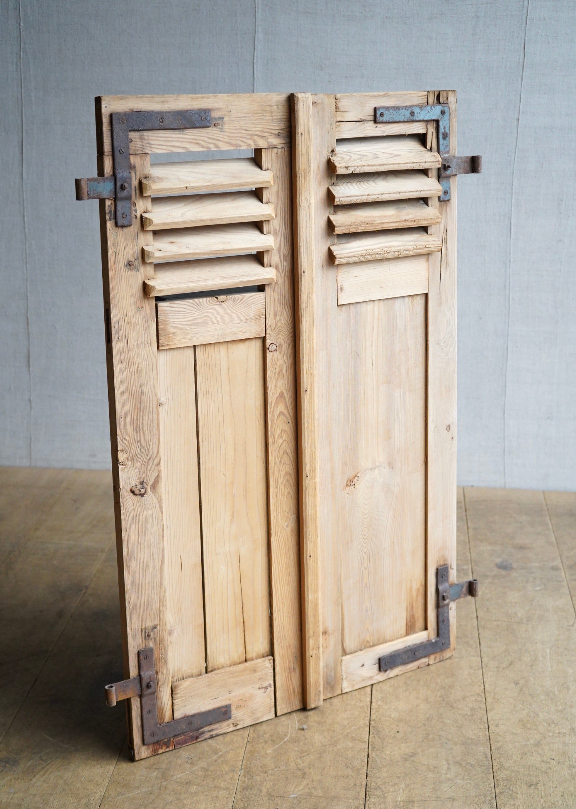 Pair of Stripped Shutters